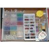 Image 1 : FLAT W/ASSORTED BEADS & STORAGE