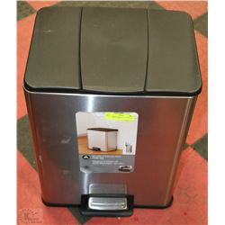 NEW HOME TRENDS 40L STAINLESS STEEL PEDAL BIN