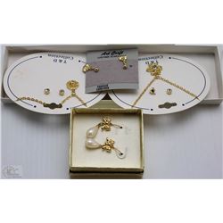 LOT OF 2 PAIRS OF FASHION EARRINGS AND 2 EARRING