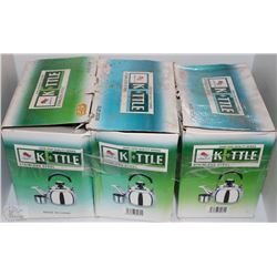 BUNDLE OF THREE 2.5L STAINLESS STEEL KETTLES