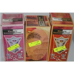 THREE ELECTRIC INCENSE BURNERS AS THEY COME