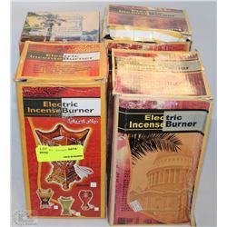 GROUP OF FOUR NEW ELECTRIC INCENSE BURNERS