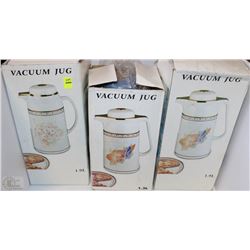 THREE ASSORTED VACUUM JUGS