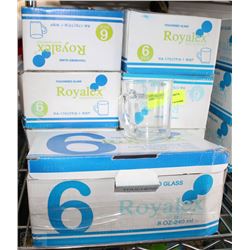 LOT OF SEVEN 8 OZ ROYALEX GLASSWARE
