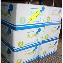 LOT OF SEVEN 8 OZ ROYALEX GLASSWARE BOXES