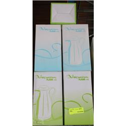 LOT OF NINE 1L VACUUM FLASKS