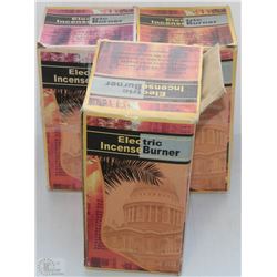 LOT OF THREE ELECTRIC INCENSE BURNERS