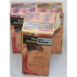 LOT OF THREE ELECTRIC INCENSE BURNERS