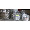 Image 1 : ASSORTMENT OF ALUMINUM COOKWARE AND S/S STRAINERS