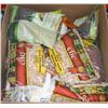 Image 1 : LARGE BOX OF ASSORTED SOUP MIX , WHEAT AND BEANS
