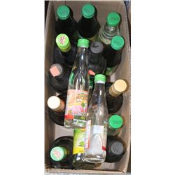 BOX OF ASSORTED SYRUP MOLASSES AND ROSE WATER