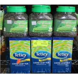 LOT WITH 6 TETLEY AND GREEN TEA