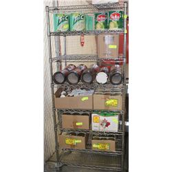 MEDIUM SQUARE STAINLESS METRO RACK ON WHEELS