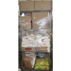 MEDIUM SQUARE STAINLESS METRO RACK ON WHEELS