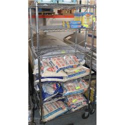 RECTANGLE  STAINLESS METRO RACK ON WHEELS