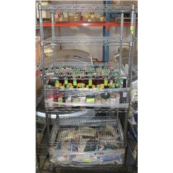 RECTANGLE  STAINLESS METRO RACK ON WHEELS