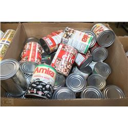 LARGE BOX OF ASSORTED PIGEON PEAS, MIXED BEANS ,
