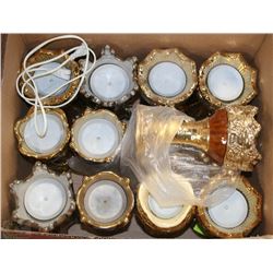 BOX OF INCENSE BURNERS (SOME ARE INCOMPLETE)