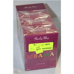 LOT WITH 4 BOTTLES OF SHIRLEY MAY 3.3OZ PERFUME