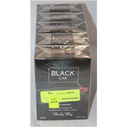 LOT OF FIVE BLACK CAR MENS COLLOGNE 3.3OZ BOTTLES