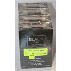 LOT OF FOUR BLACK CAR MENS COLLOGNE 3.3OZ BOTTLES