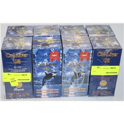 LOT WITH EIGHT 125ML COD LIVER OIL BOTTLES
