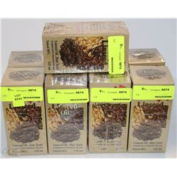 LOT WITH NINE LIN SEED OIL BOTTLES 125ML EACH