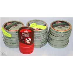 LOT OF NINE MINK AND DUBBIN SHOE TREATMENT