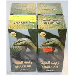 FOUR 125ML BOTTLES OF SNAKE OIL