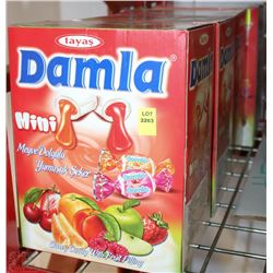 FOUR BOXES OF DAMLA CHEWY FRUIT FILLING CANDY