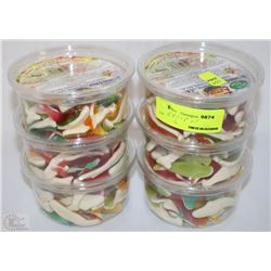 LOT OF SIX CONTAINERS OF SHARK JELLY CANDY