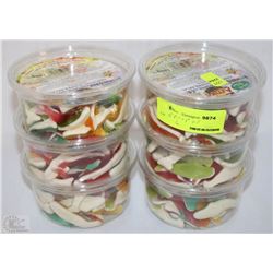 LOT OF SIX CONTAINERS OF SHARK JELLY CANDY
