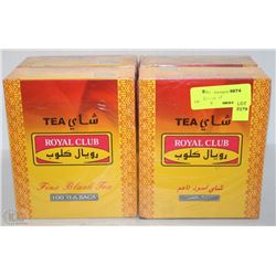 FOUR BOXES OF ROYAL CLUB TEA