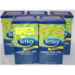 LOT OF FIVE TETLEY LOOSE LEAF BLACK TEA