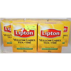 FIVE BOXES OF LIPTON  LOOSE LEAF ORANGE PEOKE TEA