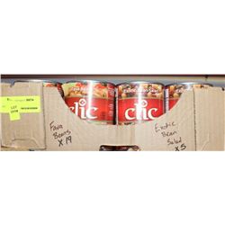 19 CANS OF FAVA BEANS AND 5 CANS OF BEAN SALAD