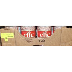20 CANS OF CLIC ROMANO BEANS 540ML EACH