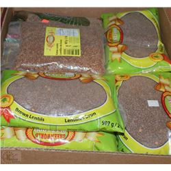 21 BAGS OF ASSORTED LENTILS