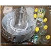 Image 1 : BOX OF ASSORTED VINEGAR , ROSE WATER , FOOD