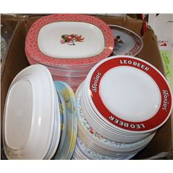 BOX OF MALAMINE DISHWARE ON CHOICE