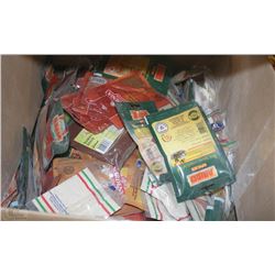 LARGE BOX OF APPROXIMATLY 100 ASSORTED SPICE PACKS