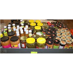 LARGE LOT OF SAUCES GRAPE LEAVES BUTTER CHICKEN