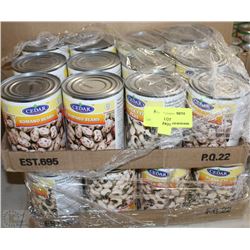 24 CANS OF ROMANO BEANS AND BLACK EYE BEANS