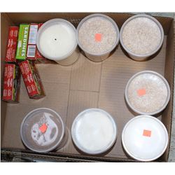 BOX OF MYSTERY SUBSTANCES WITH SARDINES