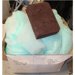 LARGE BOX OF FILTER MATERIAL AND MISC
