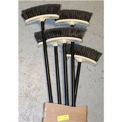 LOT OF 5 NEW BROOMS