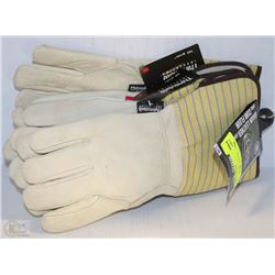 LOT OF THREE THINSULATE 100 GRAM L GRAIN LEATHER