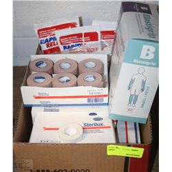 LARGE BOX OF FIRST AID SUPPLIES