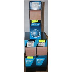 THREE BOXES OF NORTON ABRASIVE FOAM ROLLS