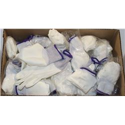 BOX OF WHITE RUBBER GLOVES